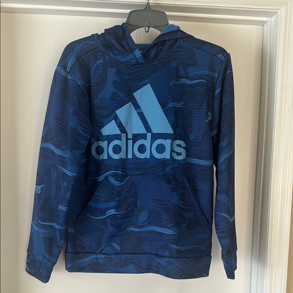 Adidas Blue Hoodie youth large - Picture 1 of 4